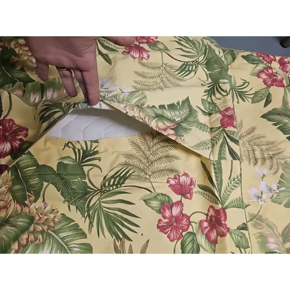 Thomasville Fern Gully 2 Pillow Shams Tropical Floral Cotton USA Beach Island